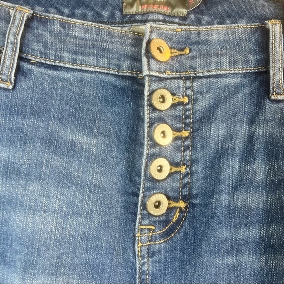 Torrid Mid Rise Flare Vintage Stretch boot cut women jeans Size: 18 R Blue denim - Picture 5 of 11